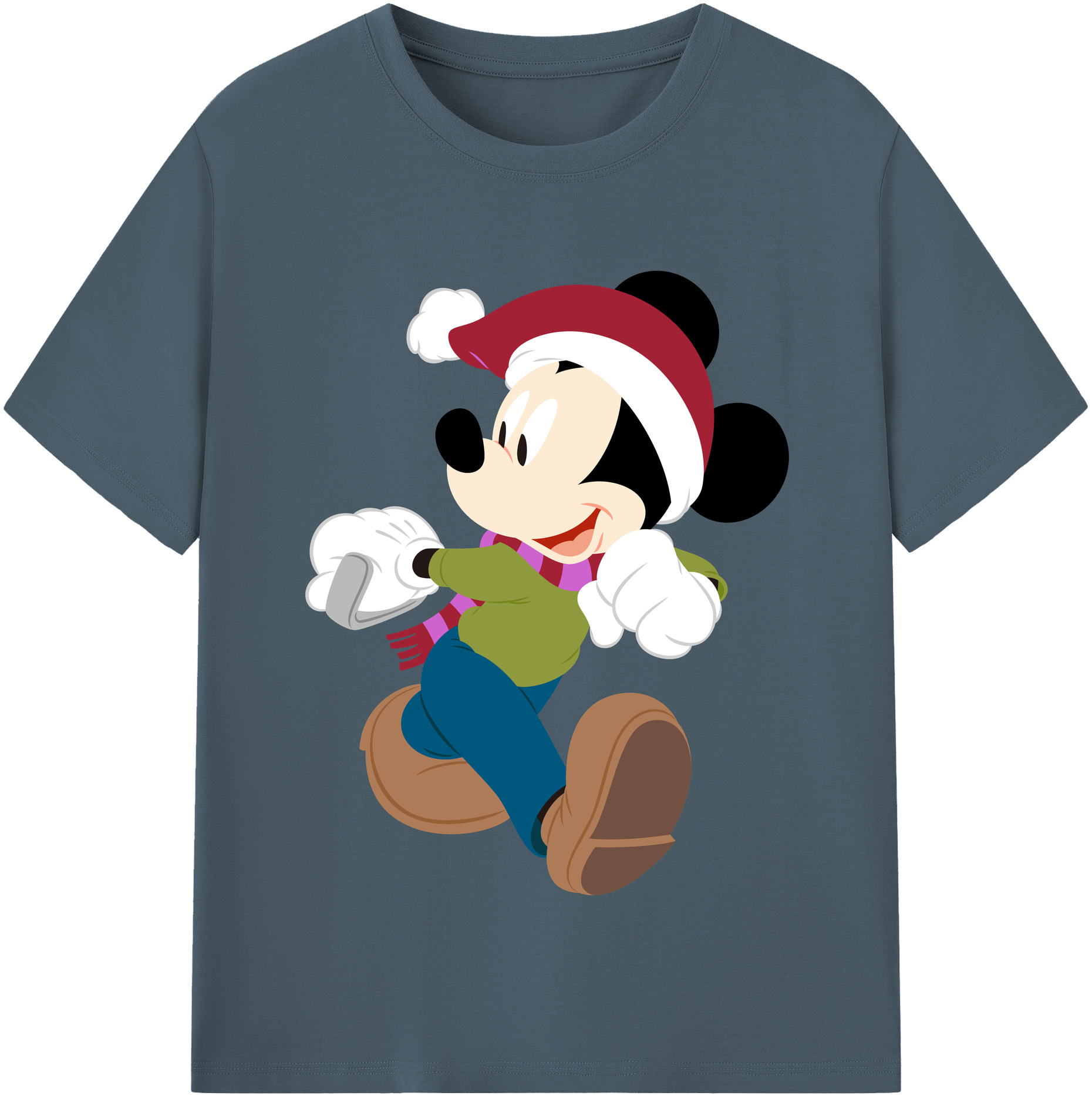 （画像用） ミッキーマウス Mickey Mouse 綿100％半袖Tシャツ（フロントプリント）